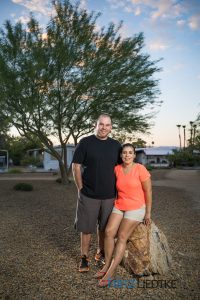 Editorial photo of Latino couple in Las Vegas